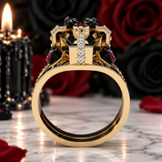 Only Death Can Separate Us Coffin Cut Diamond Option Wedding Rings-Black Diamonds New York
