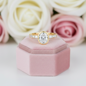 Oval-cut 2.0 Ct Sparkling Diamond Engagement Ring-Black Diamonds New York