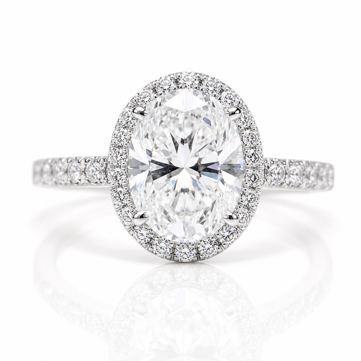 Oval Cut 2.0 Ct Diamond Option Engagement Ring-Black Diamonds New York
