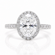 Oval Cut 2.0 Ct Diamond Option Engagement Ring-Black Diamonds New York