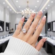 Oval Cut Diamond Option Engagement Ring-Black Diamonds New York
