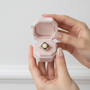 Oval Cut Opal Flower Engagement Ring-Black Diamonds New York