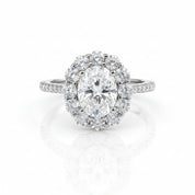 Oval Diamond Option Halo Engagement Ring-Black Diamonds New York