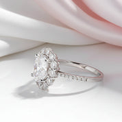 Oval Diamond Option Halo Engagement Ring-Black Diamonds New York