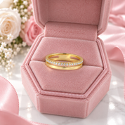 Pave Moissanite Double Band Wedding Ring-Black Diamonds New York