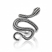 Paved Diamond Option Snake Ring-Black Diamonds New York