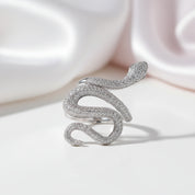 Paved Diamond Option Snake Ring-Black Diamonds New York