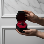Pear-Cut Black Spinel Gothic Ring-Black Diamonds New York