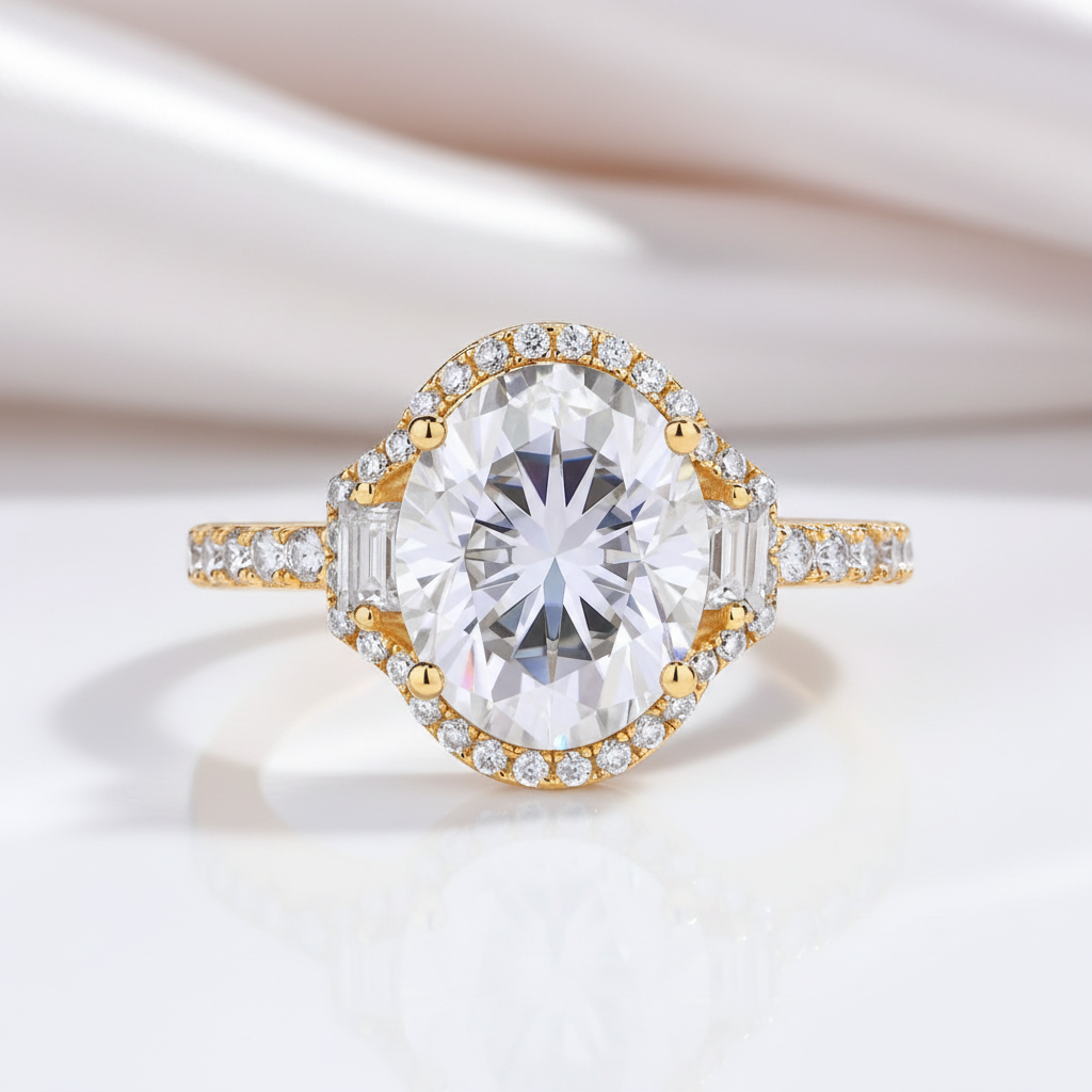 Oval-cut Diamond Option Halo Engagement Ring-Black Diamonds New York