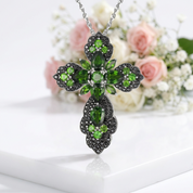 Pear-cut Gemstone Mystical Necklace-Black Diamonds New York