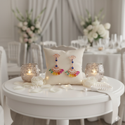 Pear-cut Natural Gemstone Fan-shaped Rose Gold Earrings-Black Diamonds New York