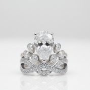 Pear Cut Diamond Option Crown Engagement Ring-Black Diamonds New York