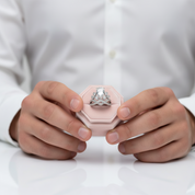 Pear Cut Diamond Option Crown Engagement Ring-Black Diamonds New York