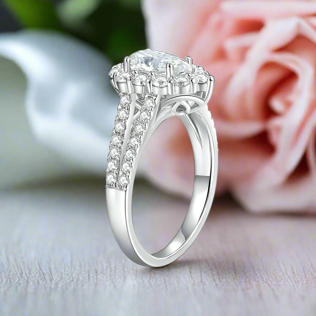 Pear Cut Diamond Engagement Ring-Black Diamonds New York