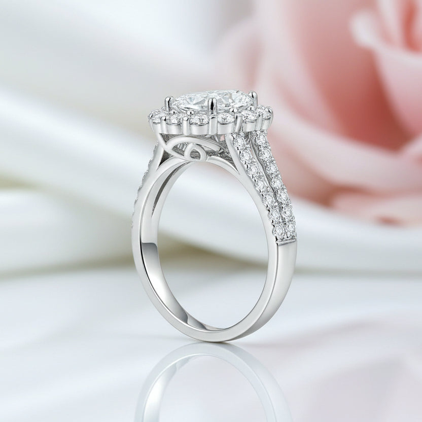 Pear Cut Diamond Engagement Ring-Black Diamonds New York