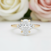 Pear Cut Diamond Engagement Ring-Black Diamonds New York