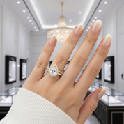 Pear Cut Diamond Option Wedding Ring Set-Black Diamonds New York