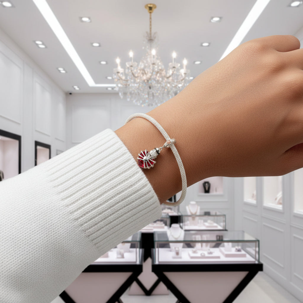 Personalized Keepsake Urn Charm for Bracelet and Necklace-Black Diamonds New York