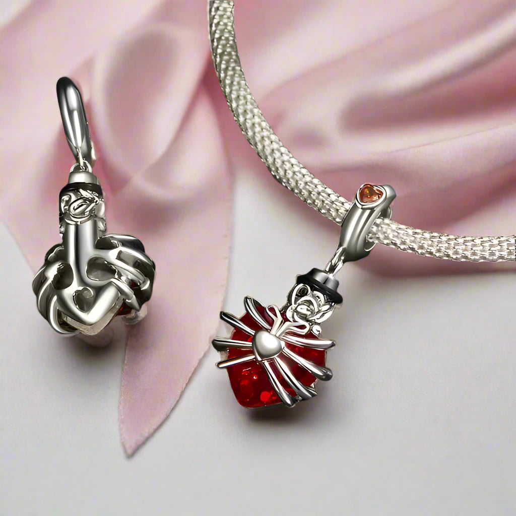 Personalized Keepsake Urn Charm for Bracelet and Necklace-Black Diamonds New York