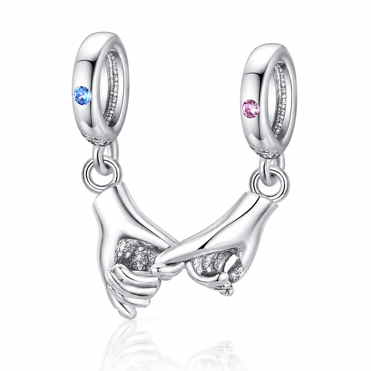 Pinky Swear Flower Lace & Heart Charm-Black Diamonds New York