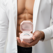 Full Eternity Light Aquamarine Blue Wedding Band-Black Diamonds New York