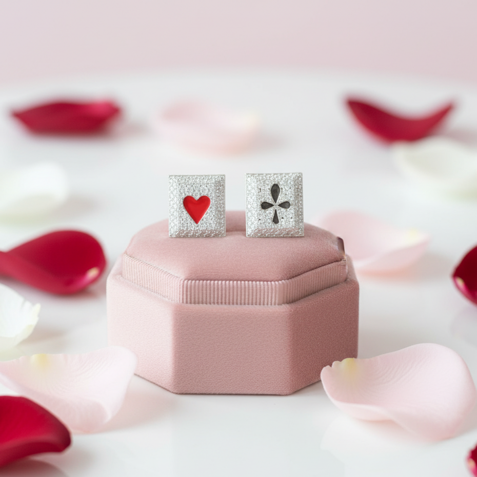 Poker Diamond Stud Earrings-Black Diamonds New York