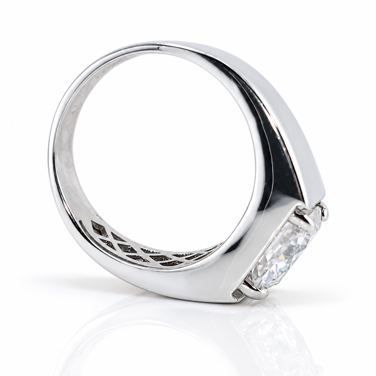 3.0CT Color D VVS1 Adjustable Diamond Option Ring-Black Diamonds New York