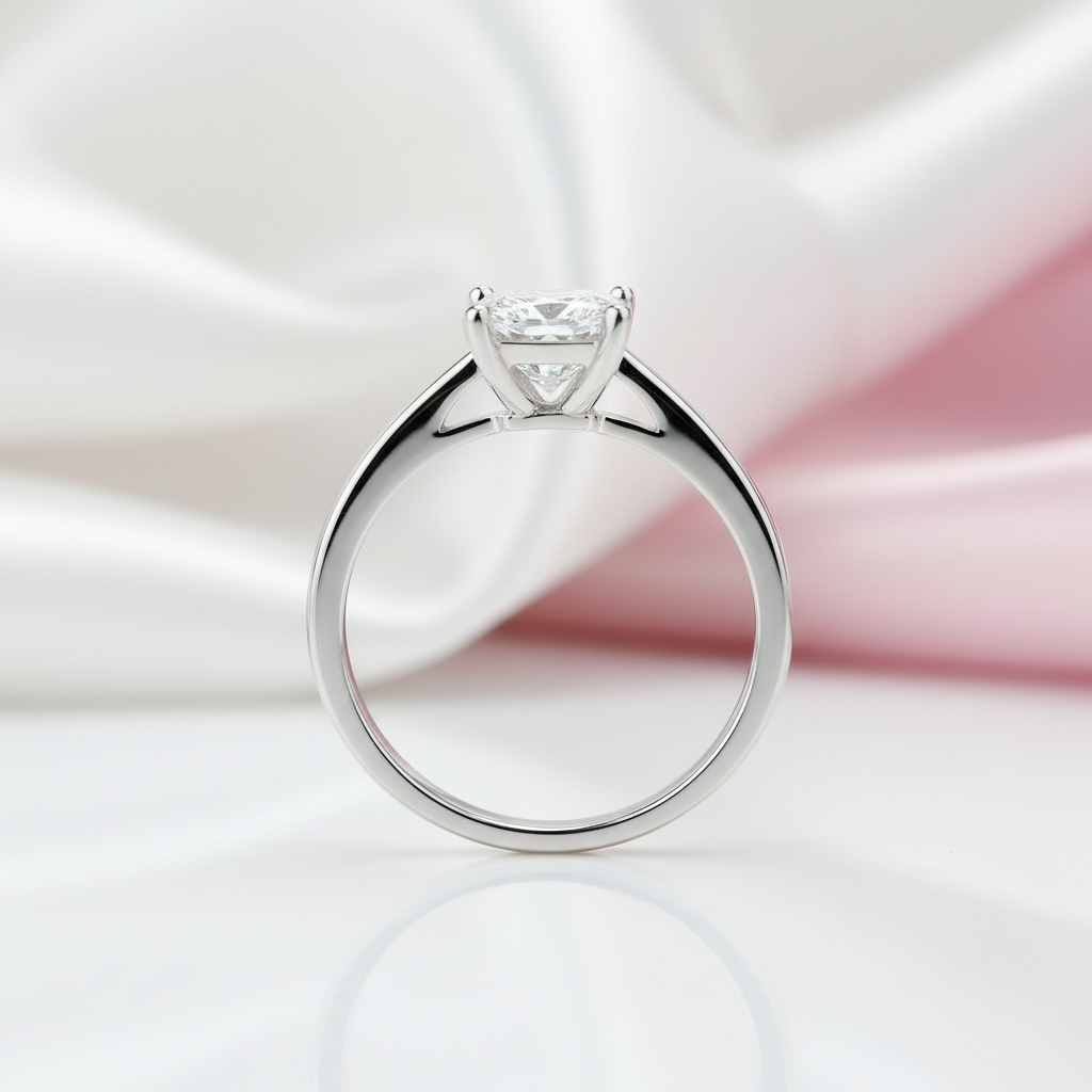 Princess Cut 2ct Diamond Option Engagement Ring-Black Diamonds New York