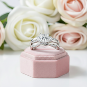 Princess Cut Diamond Eternity Twist Cross Wedding Ring Set-Black Diamonds New York