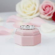 Princess Cut Five Stone 1.25 Ct Wedding Band-Black Diamonds New York