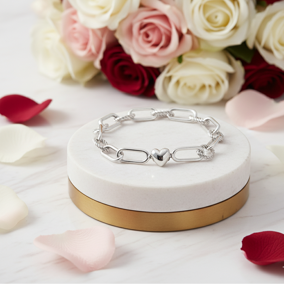 Punk Love of Paper Clips Bracelet-Black Diamonds New York