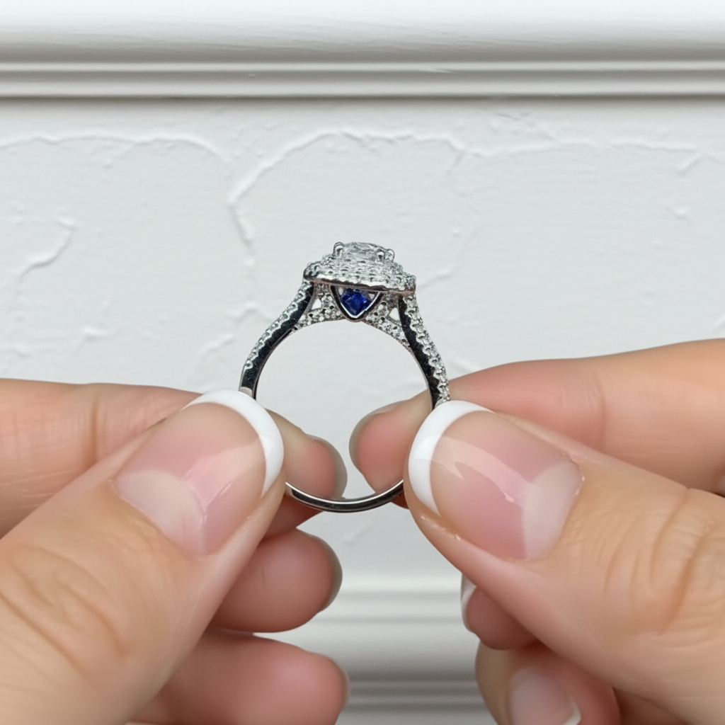 Radiant-Cut Diamond Option Double-Halo Split Shank Ring Set-Black Diamonds New York