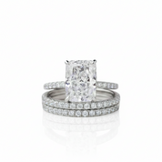 Radiant Cut Diamond Option 3pcs Ring Set-Black Diamonds New York