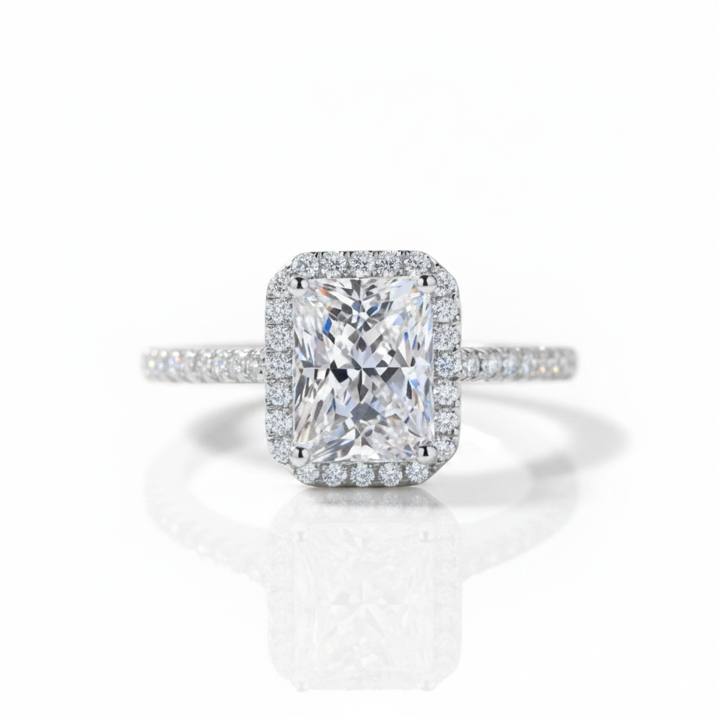 Radiant Cut Diamond Option Engagement Ring-Black Diamonds New York