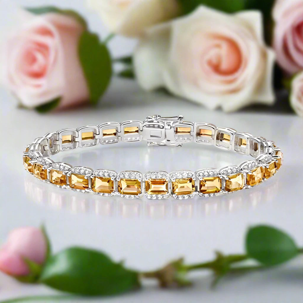 Radiant Cut Nano Crystal Halo Bracelet-Black Diamonds New York