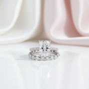Radiant Cut Simulated Diamond Option Wedding Set-Black Diamonds New York