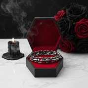 Retro Dragon Scales Punk Bracelet-Black Diamonds New York