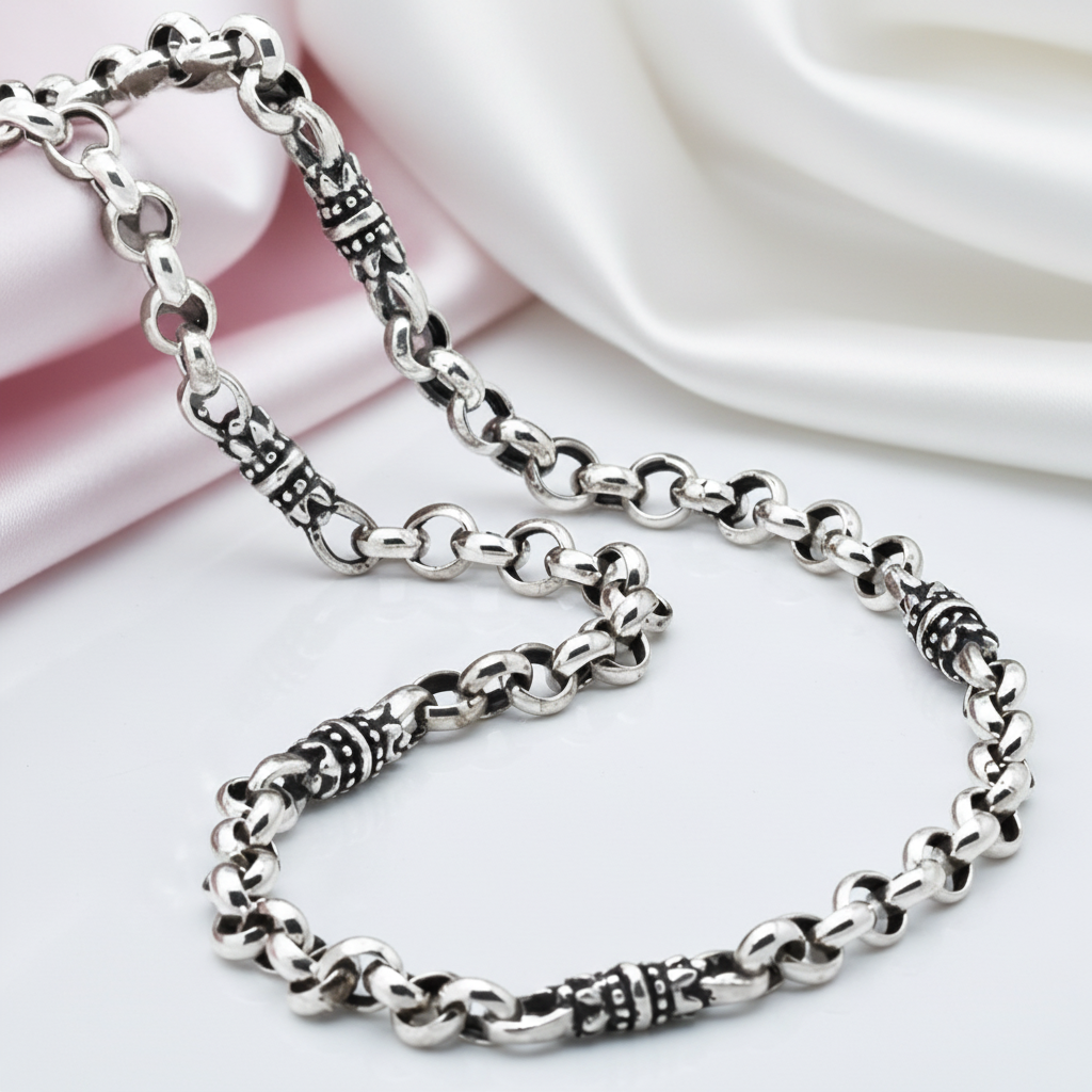Retro Flower Carving Tube Necklace-Black Diamonds New York