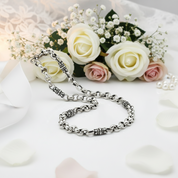 Retro Flower Carving Tube Necklace-Black Diamonds New York