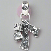 Retro Number 7 Dice Punk Pendant-Black Diamonds New York