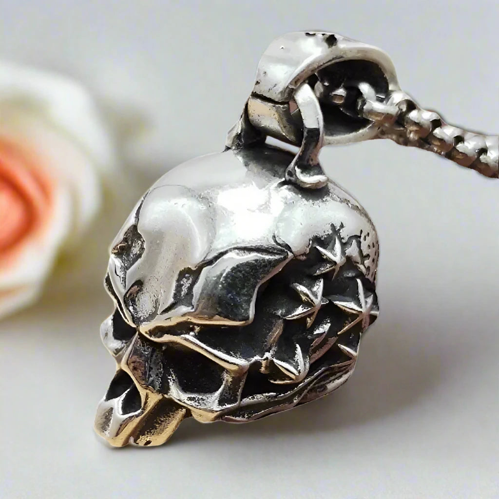 Retro Skull Pendant-Black Diamonds New York