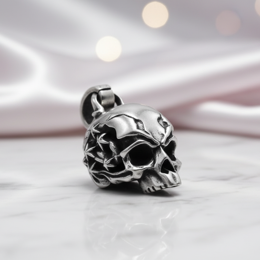Retro Skull Pendant-Black Diamonds New York
