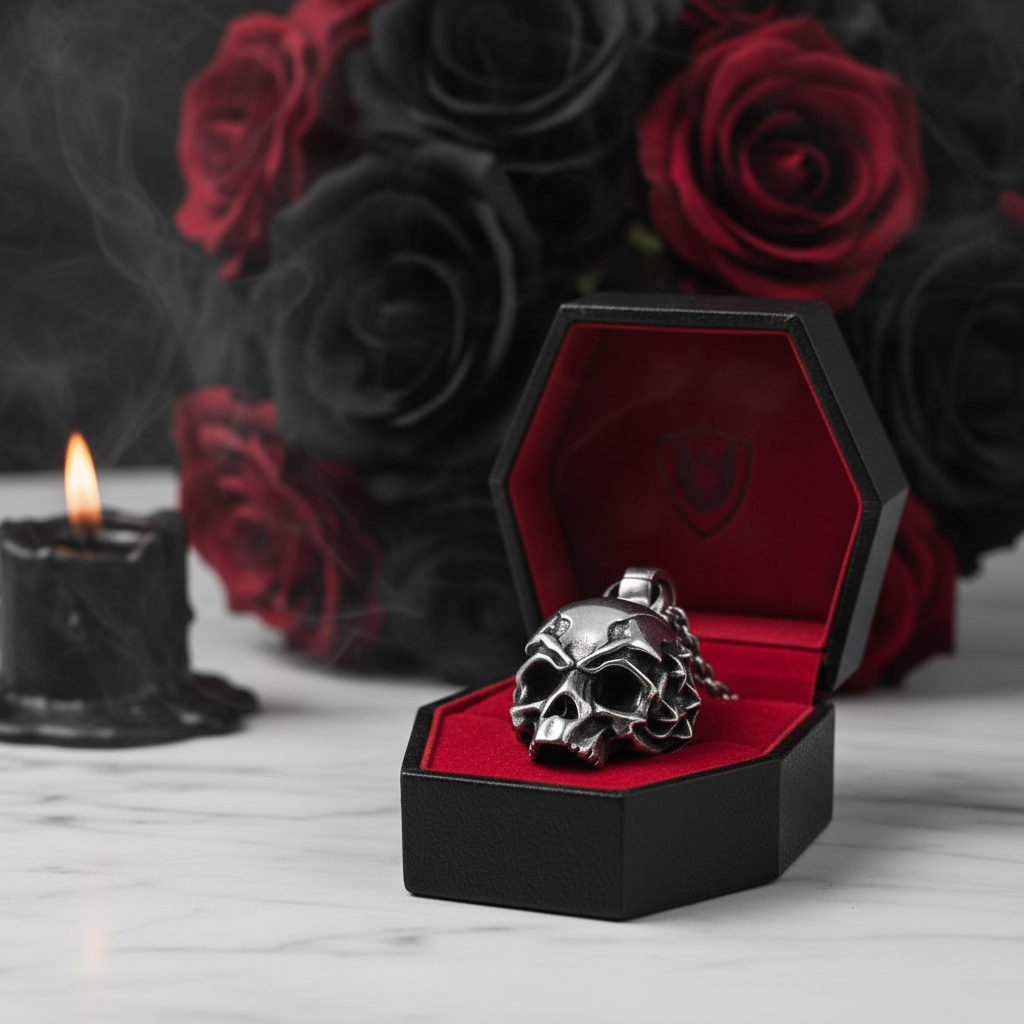 Retro Skull Pendant-Black Diamonds New York