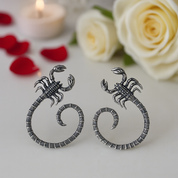 Retro Vintage Punk Style Scorpion Earrings-Black Diamonds New York