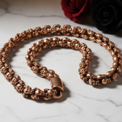 Rock Skull Head Link Chain Punk Necklace-Black Diamonds New York