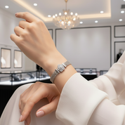 Rose Flower Flat Bracelet with Diamond-Black Diamonds New York