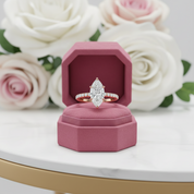 Rose Gold 1.5ct Marquise Cut Engagement Ring-Black Diamonds New York