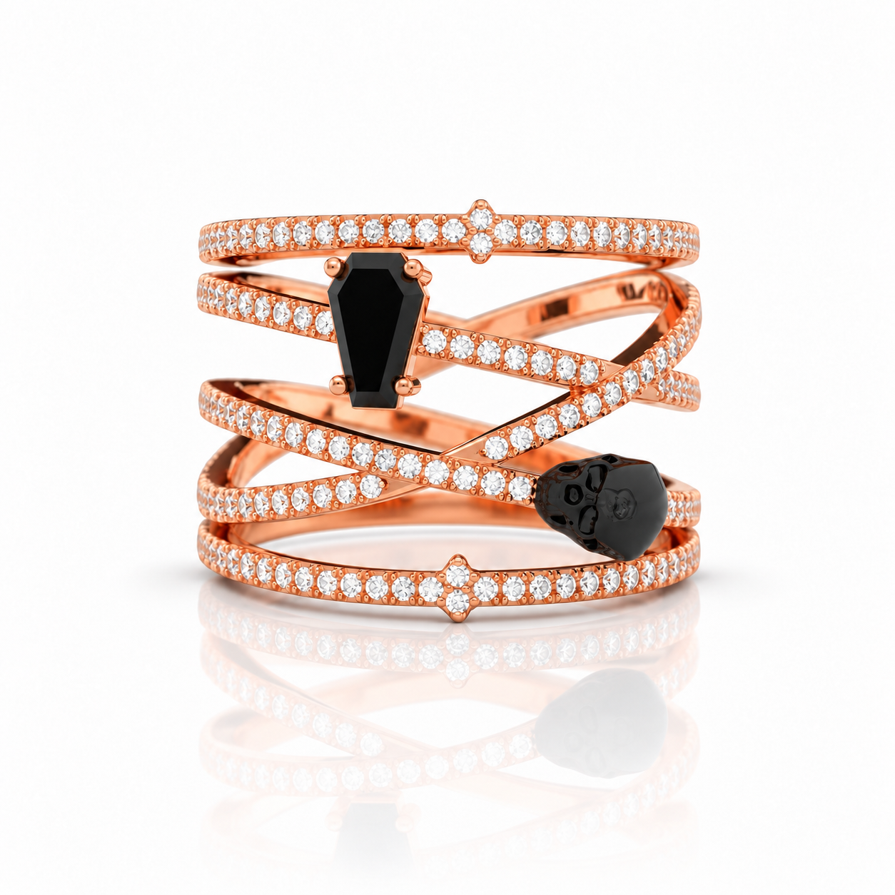 My Other Half- Limited Coffin Shape Diamond Option Rings-Black Diamonds New York