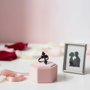 Round-cut Black Spinel Gothic Cross Ring-Black Diamonds New York