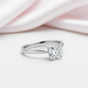 Round-cut Diamond Option Ring in Classic Four Prong Setting-Black Diamonds New York